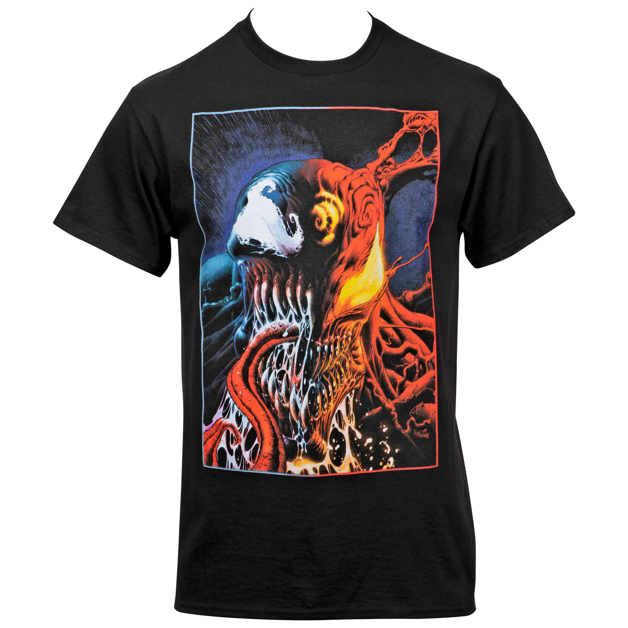 Venom And Carnage Split Face T-Shirt
